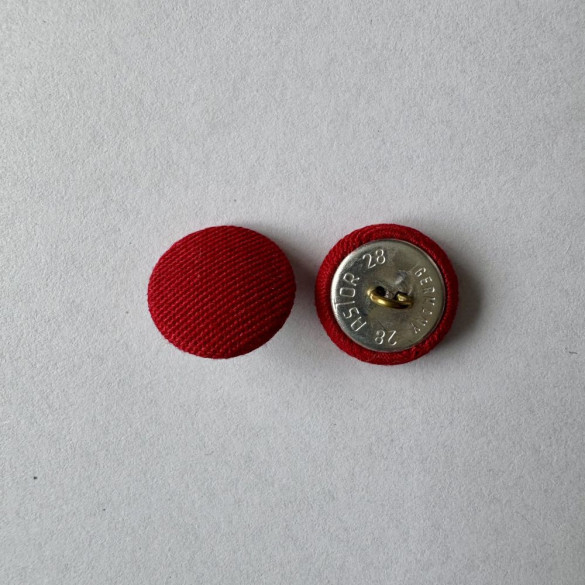 Bouton rouge en tissu à queue 18 mm - Découvrez des centaines de modèles !