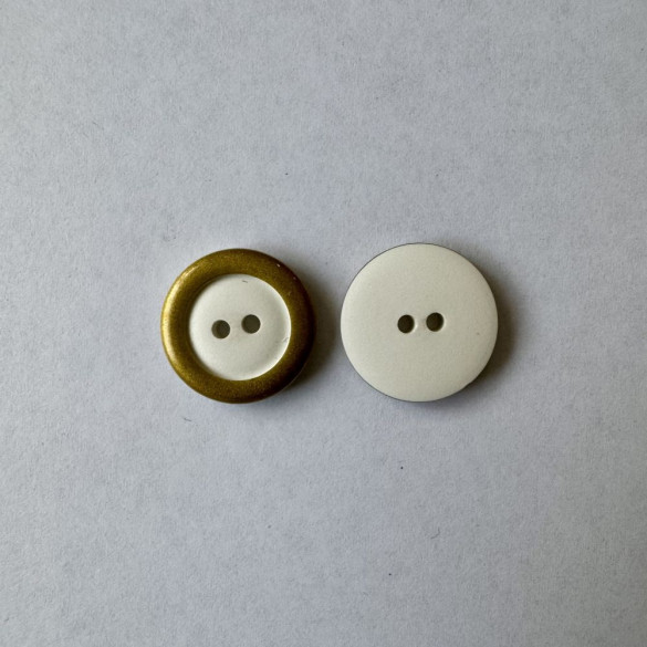 Bouton blanc et doré 17 mm - Découvrez des centaines de modèles !