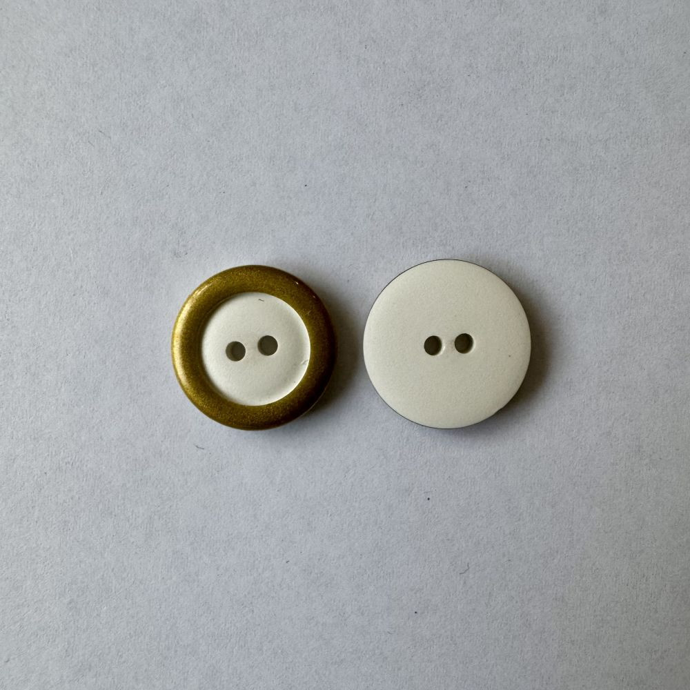 Bouton blanc et doré 17 mm - Découvrez des centaines de modèles !