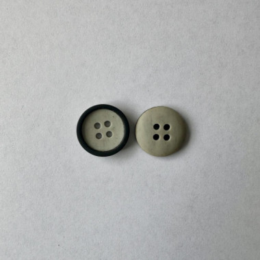 Bouton gris avec une bordure noire 15 mm - Découvrez des centaines de modèles !