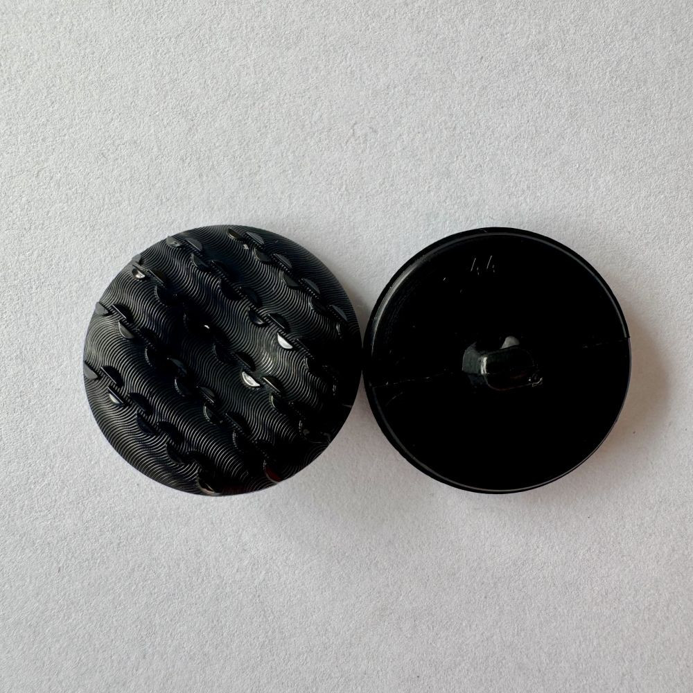 Bouton noir avec vaguelettes 28 mm - Découvrez des centaines de modèles !