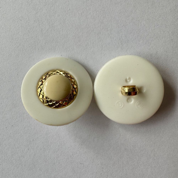 Bouton blanc et doré à queue 29 mm - Découvrez des centaines de modèles !