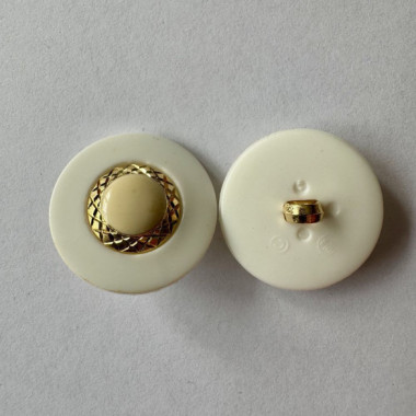 Bouton blanc et doré à queue 29 mm - Découvrez des centaines de modèles !