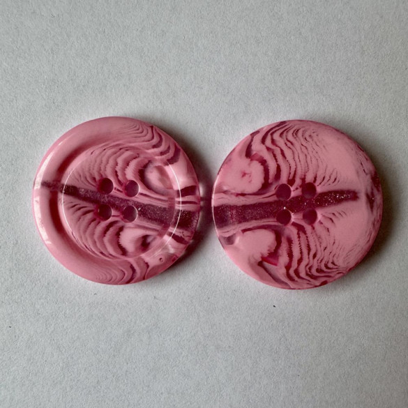 Bouton rose marbré et pailleté 30 mm - Découvrez des centaines de modèles !