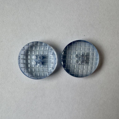 Bouton bleu transparent quadrillé 22 mm - Découvrez des centaines de modèles !