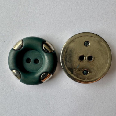 Bouton bleu avec rebord métallique 30 mm - Découvrez des centaines de modèles !