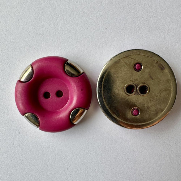 Bouton rose avec rebord métallique 30 mm - Découvrez des centaines de modèles !