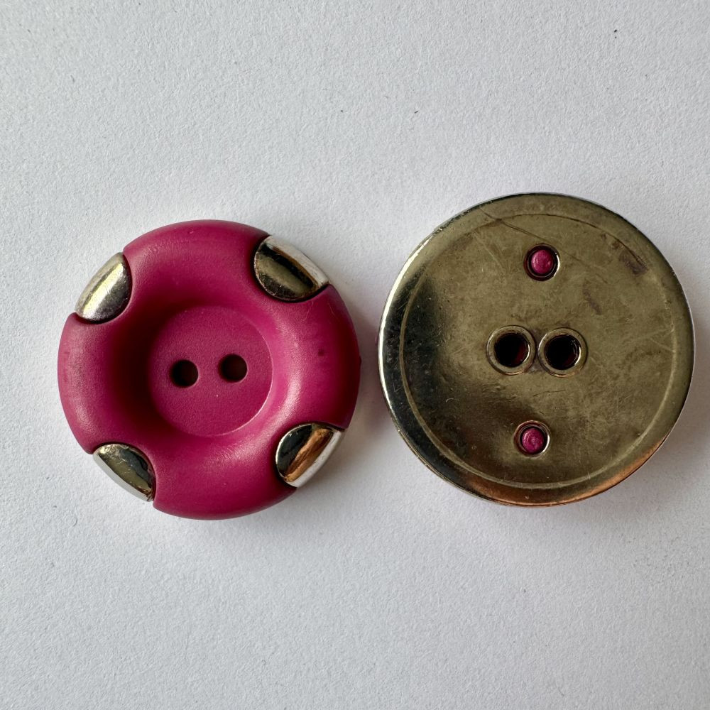 Bouton rose avec rebord métallique 30 mm - Découvrez des centaines de modèles !