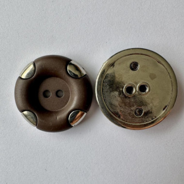Bouton gris avec rebord métallique 30 mm - Découvrez des centaines de modèles !