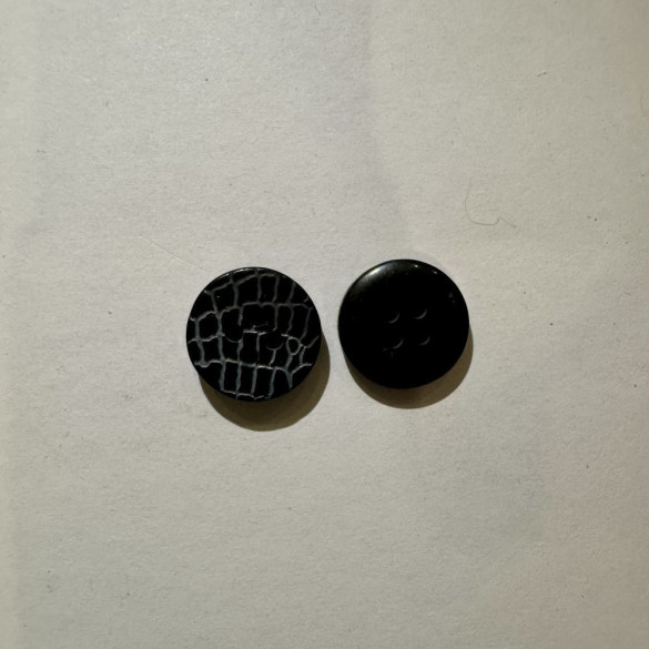 Bouton noir effet crocodile 15 mm - Découvrez des centaines de modèles !