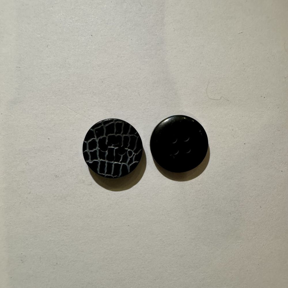 Bouton noir effet crocodile 15 mm - Découvrez des centaines de modèles !