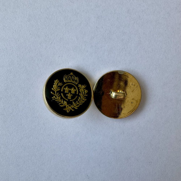 Bouton métallique noir et doré 20 mm - Découvrez des centaines de modèles !
