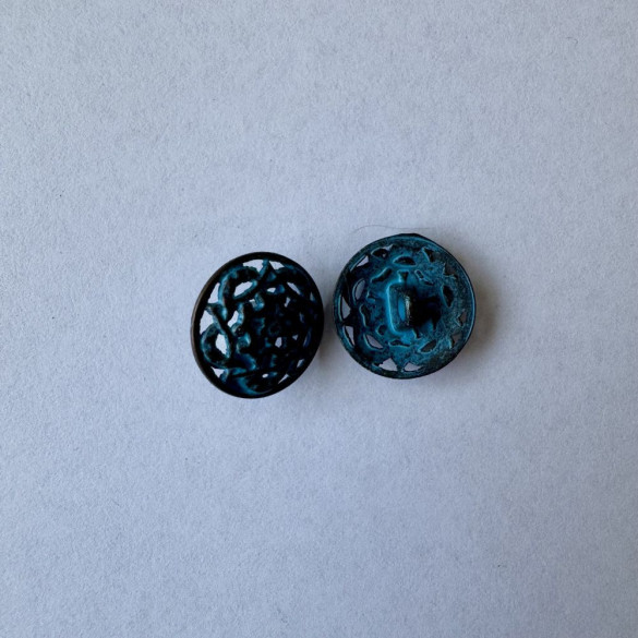 Bouton en métal gris et bleu 19 mm - Découvrez des centaines de modèles !