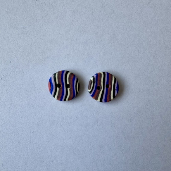 Bouton rayé multicolore 18 mm - Découvrez des centaines de modèles !