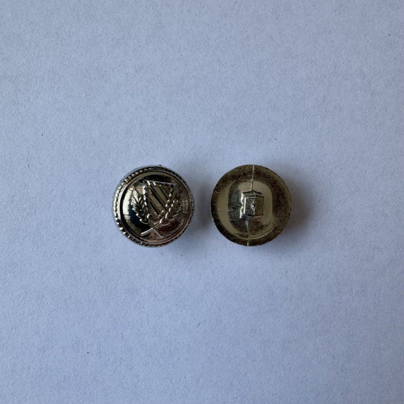 Bouton métallique gris avec blason 16 mm - Découvrez des centaines de modèles !