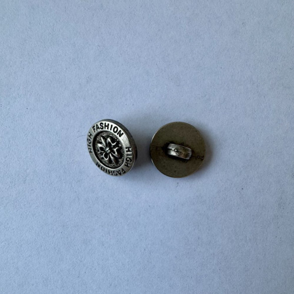 Bouton métallique gris High Fashion 15 mm - Découvrez des centaines de modèles !