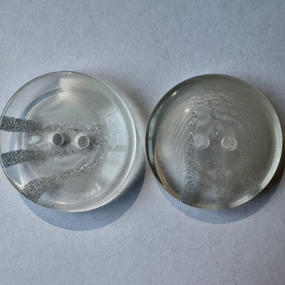 Bouton blanc transparent pailleté 36 mm - Découvrez des centaines de modèles !