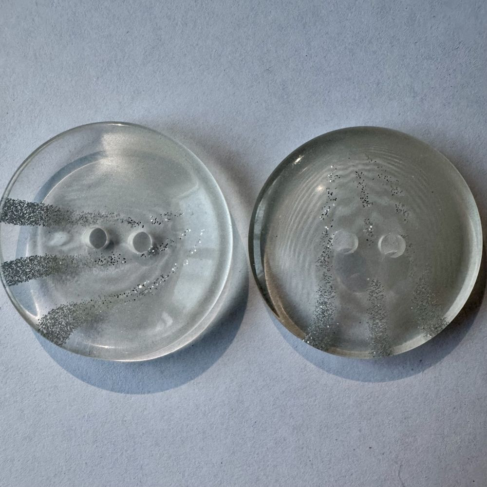 Bouton blanc transparent pailleté 36 mm - Découvrez des centaines de modèles !