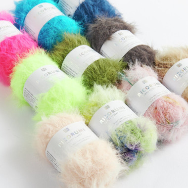 Ricorumi Furry Furry Print – Fil duveteux imprimé pour amigurumis