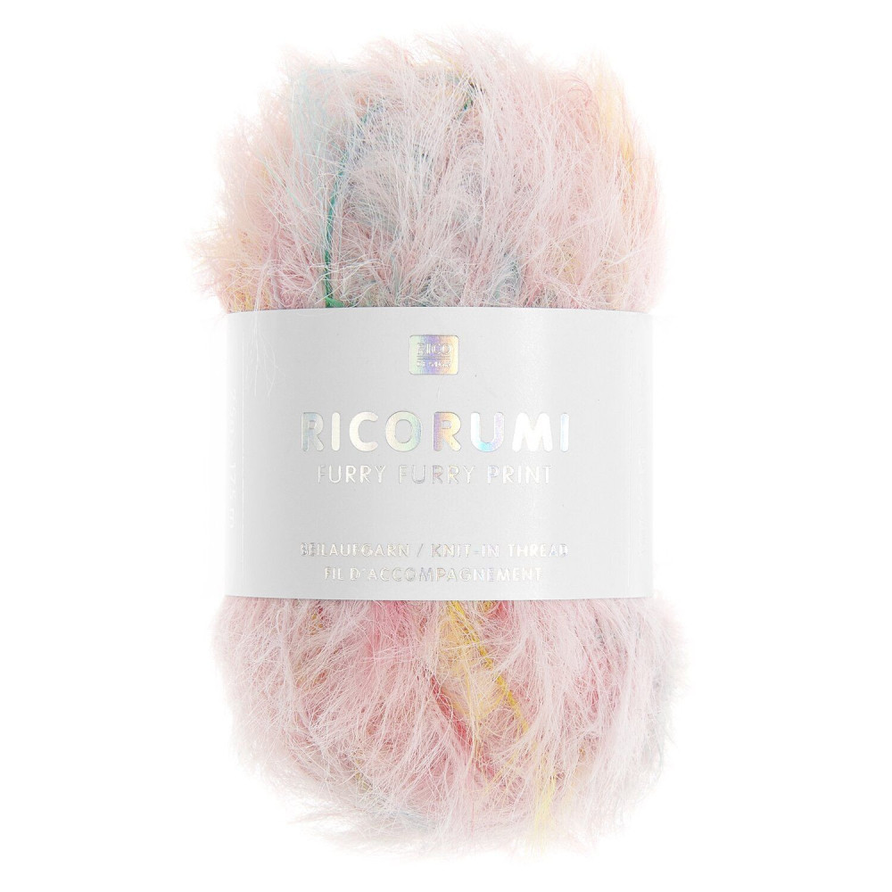 Ricorumi Furry Furry Print – Fil duveteux imprimé pour amigurumis