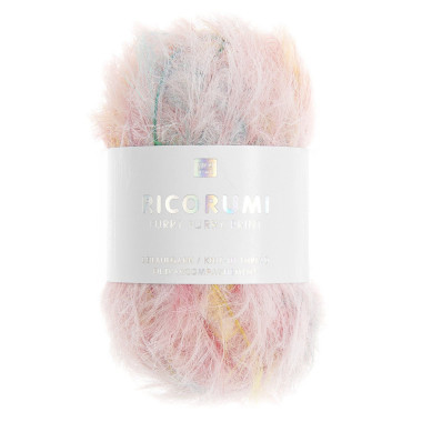 Ricorumi Furry Furry Print – Fil duveteux imprimé pour amigurumis