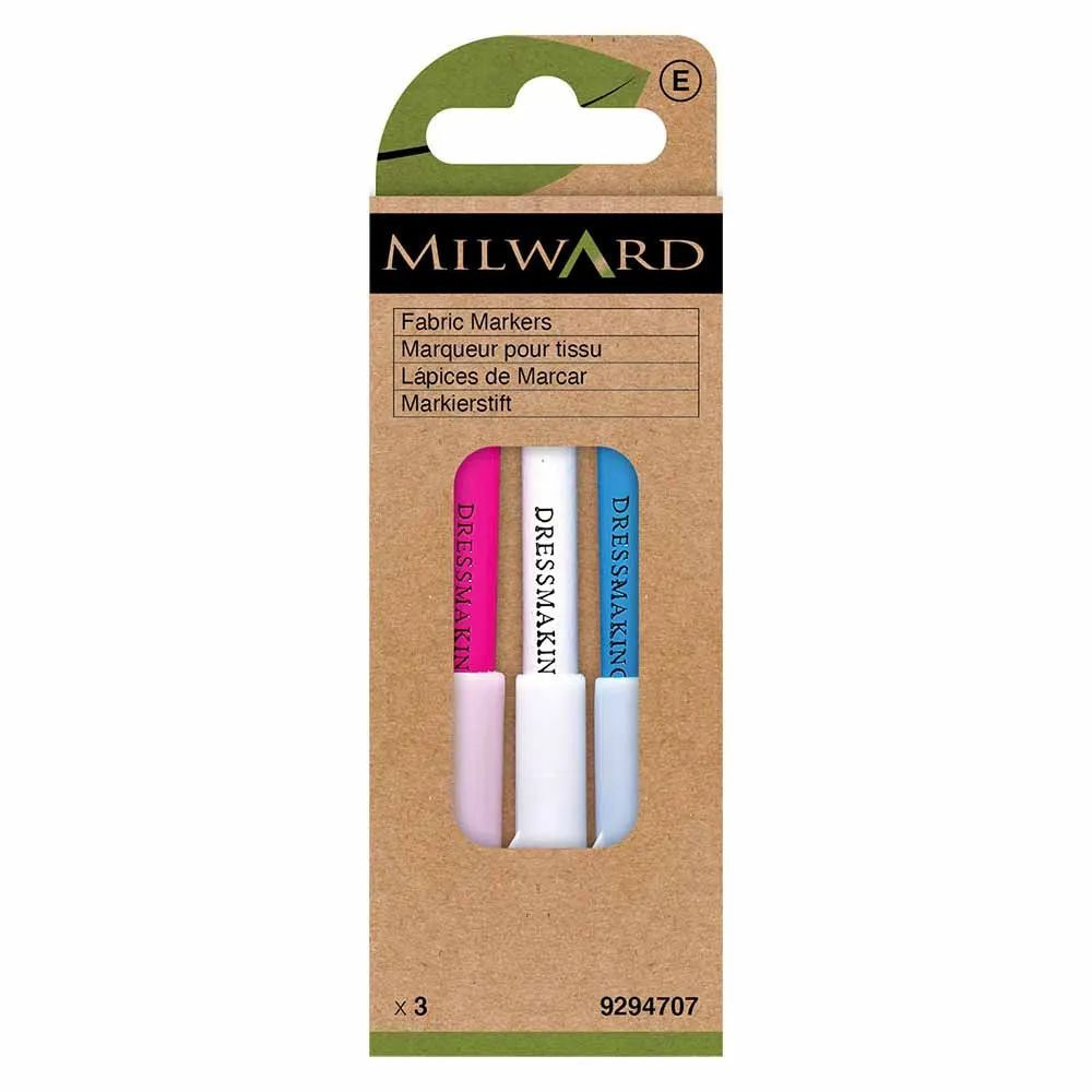 Ensemble de 3 marqueurs lavables pour tissu Milward