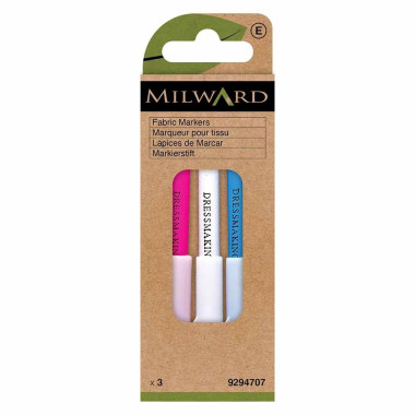 Ensemble de 3 marqueurs lavables pour tissu Milward