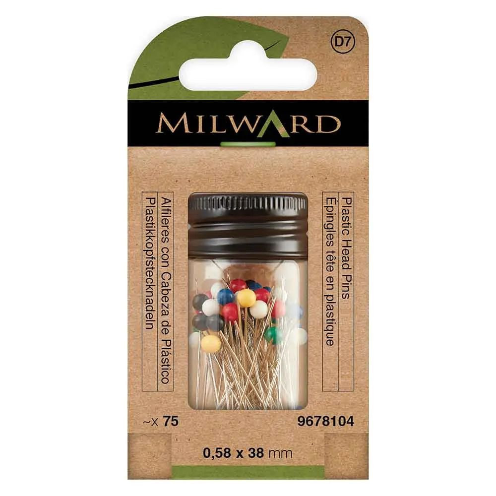 Ensemble de 75 épingles à tête plastique Milward
