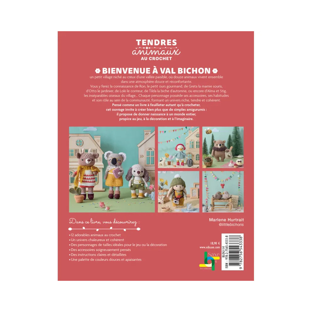 Tendres animaux au crochet – Livre amigurumi et personnages de Val Bichon