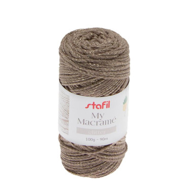 My Macramé Glitter de Stafil – Fil en coton pailleté pour macramé