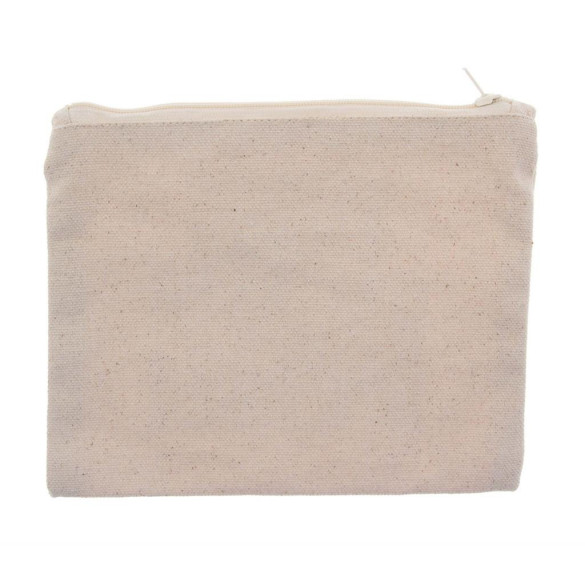 Trousse ou pochette en coton à personnaliser 18 × 14 cm