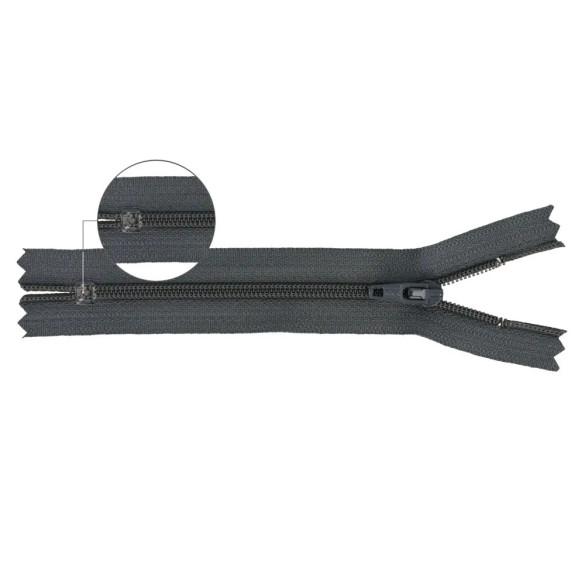 Fermeture éclair à spirale avec extrémité fermée YKK (Gris - 182)