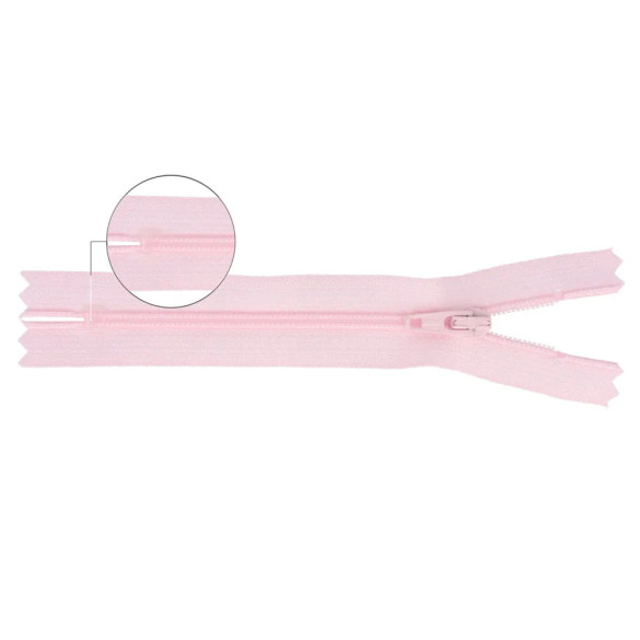 Fermeture éclair à spirale avec extrémité fermée YKK (Rose - 512)