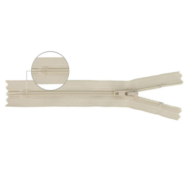 Fermeture éclair à spirale avec extrémité fermée YKK (Beige - 572)
