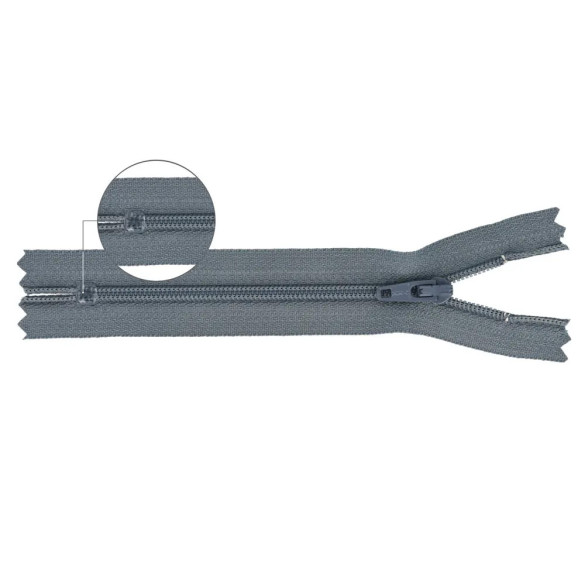 Fermeture éclair à spirale avec extrémité fermée YKK (Gris - 578)