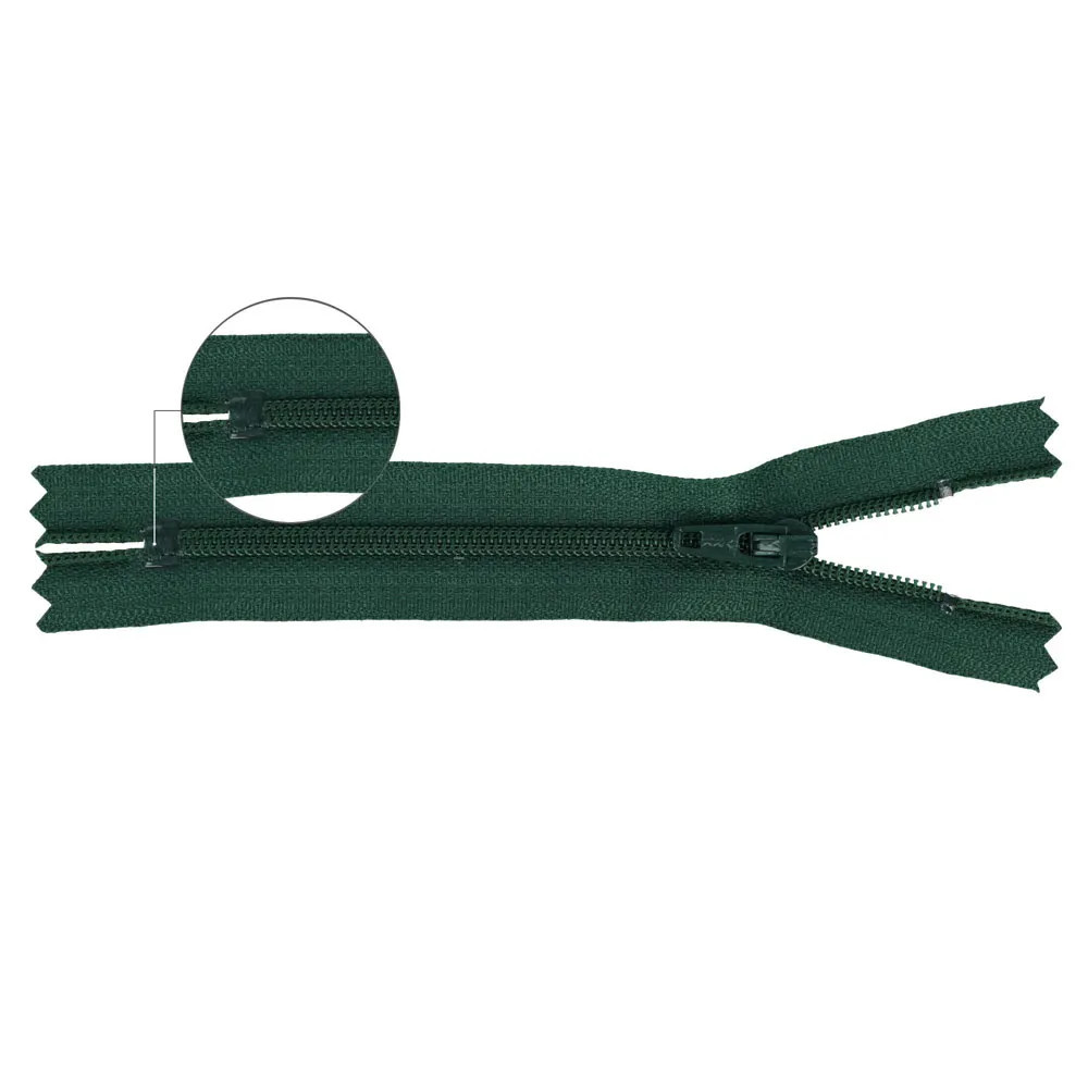 Fermeture éclair à spirale avec extrémité fermée YKK (Vert - 890)