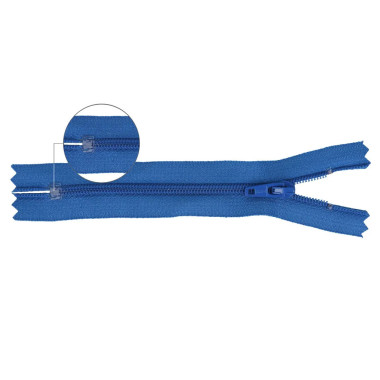 Fermeture éclair à spirale avec extrémité fermée YKK (Bleu - 918)