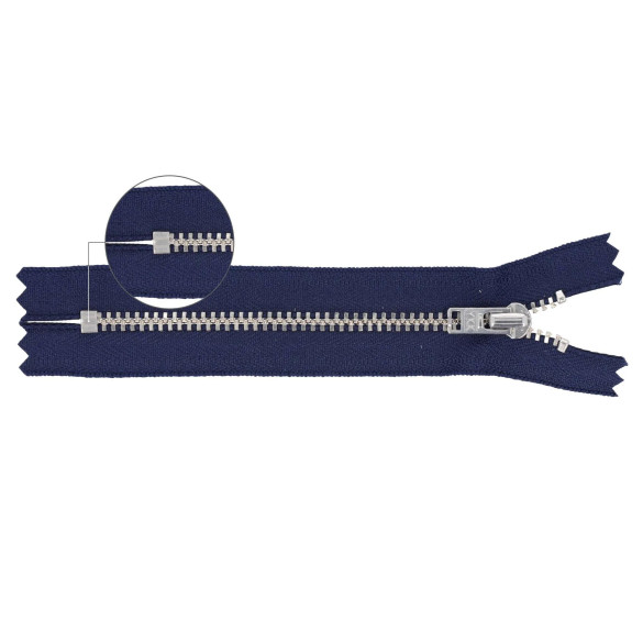 Fermeture éclair YZiP avec extrémité fermée YKK (Bleu - 058)