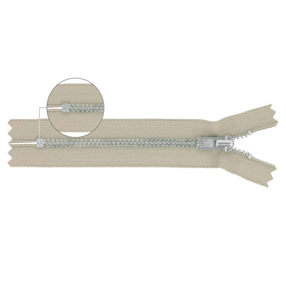 Fermeture éclair YZiP avec extrémité fermée YKK (Beige - 573)
