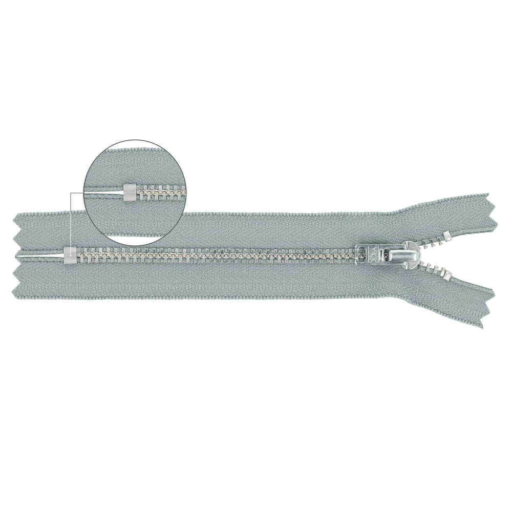 Fermeture éclair YZiP avec extrémité fermée YKK (Gris - 577)