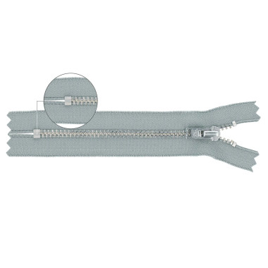 Fermeture éclair YZiP avec extrémité fermée YKK (Gris - 577)