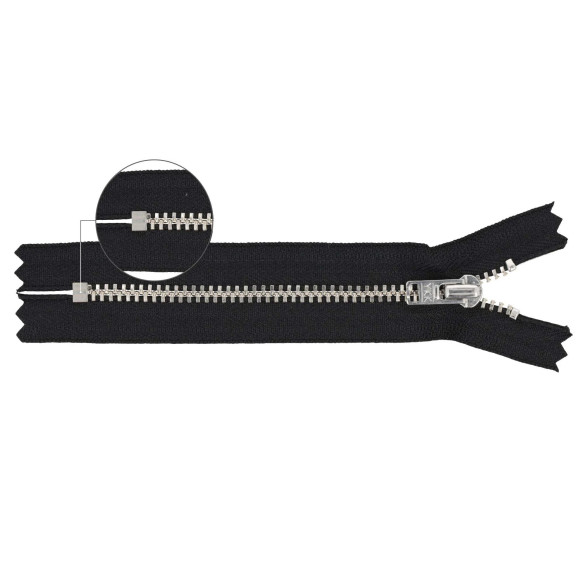 Fermeture éclair YZiP avec extrémité fermée YKK (Noir - 580)