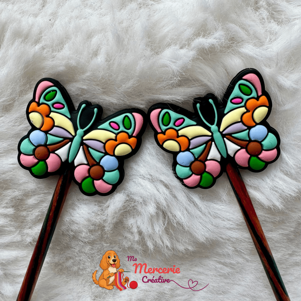 Bouchons stoppeurs de mailles - Papillon boho