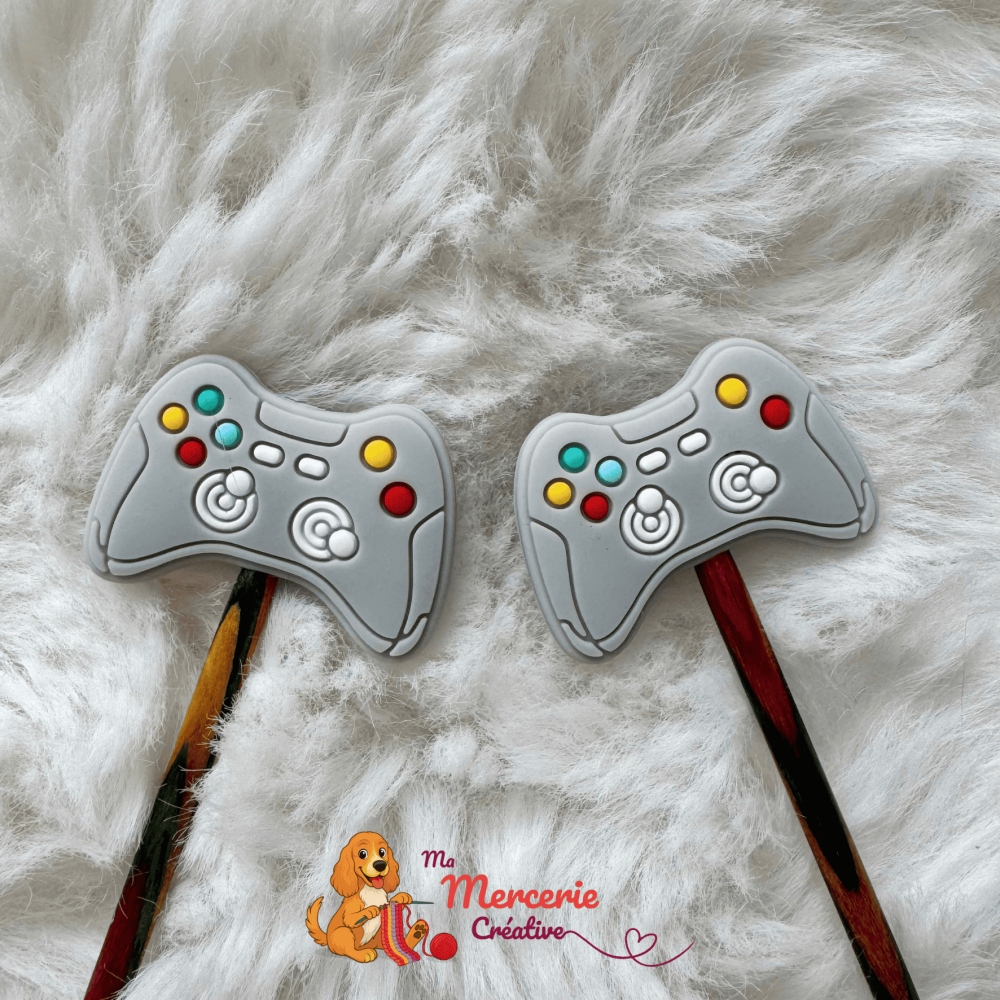 Bouchons stoppeurs de mailles - Manette de jeu gris clair