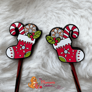 Bouchons stoppeurs de mailles - Chaussette de Noël
