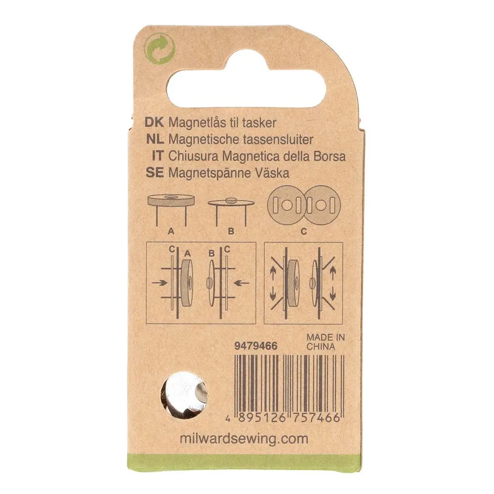 Fermoir aimanté doré pour sac 18 mm Milward