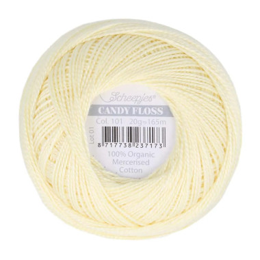 Fil fin 100% coton mercerisé Scheepjes Candy Floss