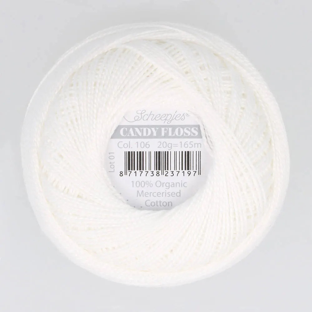 Fil fin 100% coton mercerisé Scheepjes Candy Floss