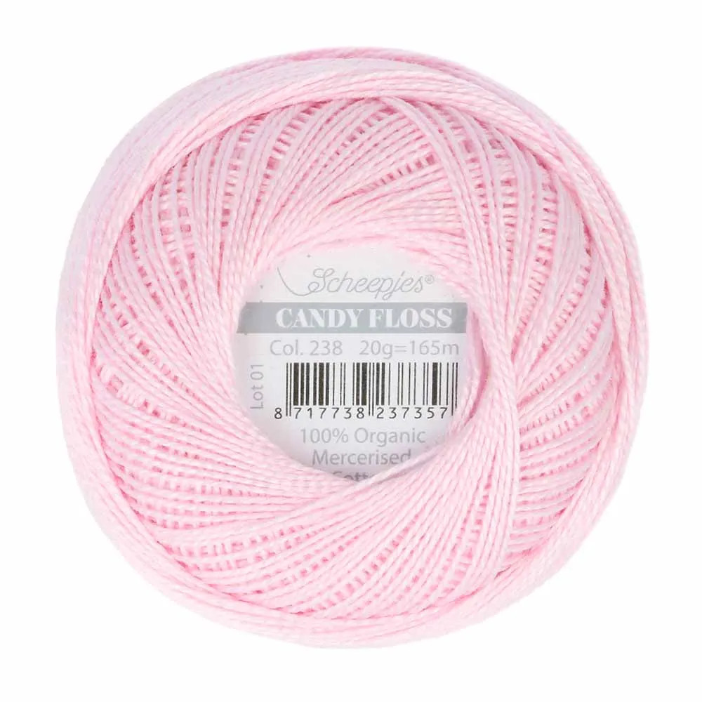 Fil fin 100% coton mercerisé Scheepjes Candy Floss