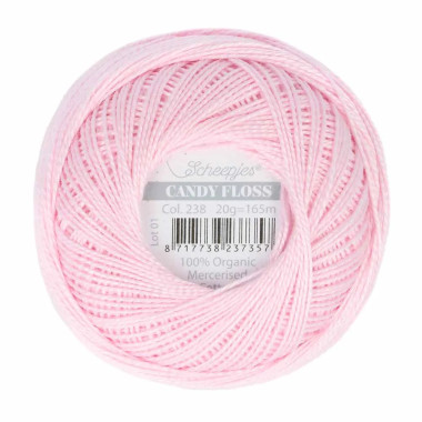 Fil fin 100% coton mercerisé Scheepjes Candy Floss